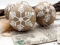 Weihnachtskugel Christbaumschmuck Kugel Kraft Natur Pappmaché Adventskranz Adventskalendar  9