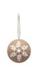 Christbaumschmuck aus nachhaltigem Pappmaché – weiß bemalt, robust, mit Kordel zum Aufhängen, Ø ca. 7 cm 2