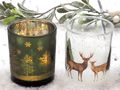 Teelichtglas Motiv Hirsch, Teelichthalter, Kerzenhalter, Glas für Teelicht, Windlicht Deko Tischdeko 3