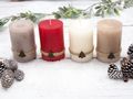 Bringen Sie gemütlichkeit in Ihre vorweihnachtliche Dekoration mit diesem wundervollen Set aus 4 Adventskerzen 3
