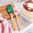 2 Teigschaber Weihnachten Spatel Silikon mit Holzgriff zum Backen & Kochen  3