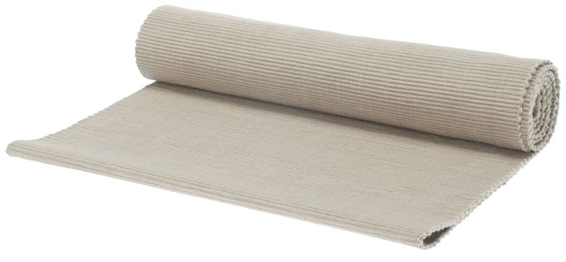 Tischläufer Ribbel Taupe Tischdeko 220cm