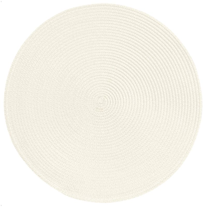 Platzset Rund Weiß Tischdeko 38 cm