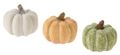 Kürbis Creme Grün Orange gesprenkelt Herbst Tischdeko Deko 7cm Ø 1