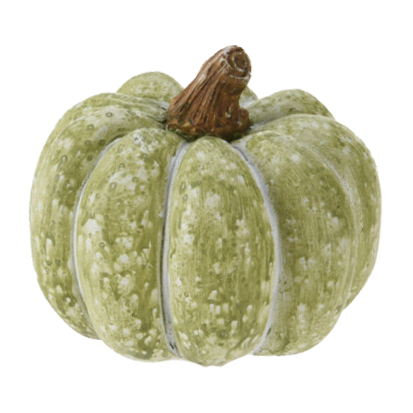 Kürbis Grün gesprenkelt Herbst Tischdeko Deko 7cm Ø