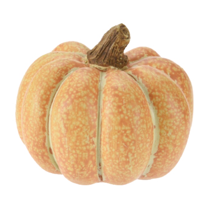 Kürbis Orange gesprenkelt Herbst Tischdeko Deko 7cm Ø