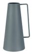 Vase Grau Blau mit Henkel Metall 2 Formen Tischdeko 21cm Hoch 2