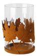 Teelichthalter Herbst Ahorn Braun Rostig Windlicht Tischdeko 12cm 3