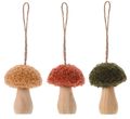 Pilz Holz Orange Grün Gelb Hängedeko Herbst Deko 9 cm  1