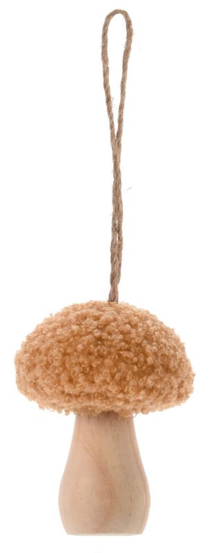 Pilz Holz Teddy Gelb Hängedeko Herbst Deko 9 cm 