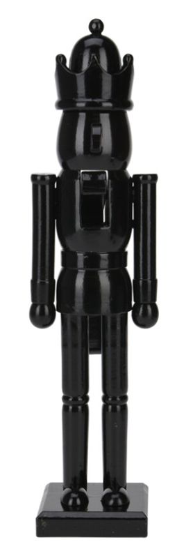 Nussknacker Holz Figur Schwarz 38cm Glänzend Weihnachten Deko