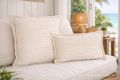 Kissen Dekokissen Couchkissen Creme Polyester Sofakissen 45x45cm oder 50x30cm 2