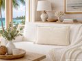 Kissen Dekokissen Couchkissen Creme Polyester Sofakissen 50x30cm 7