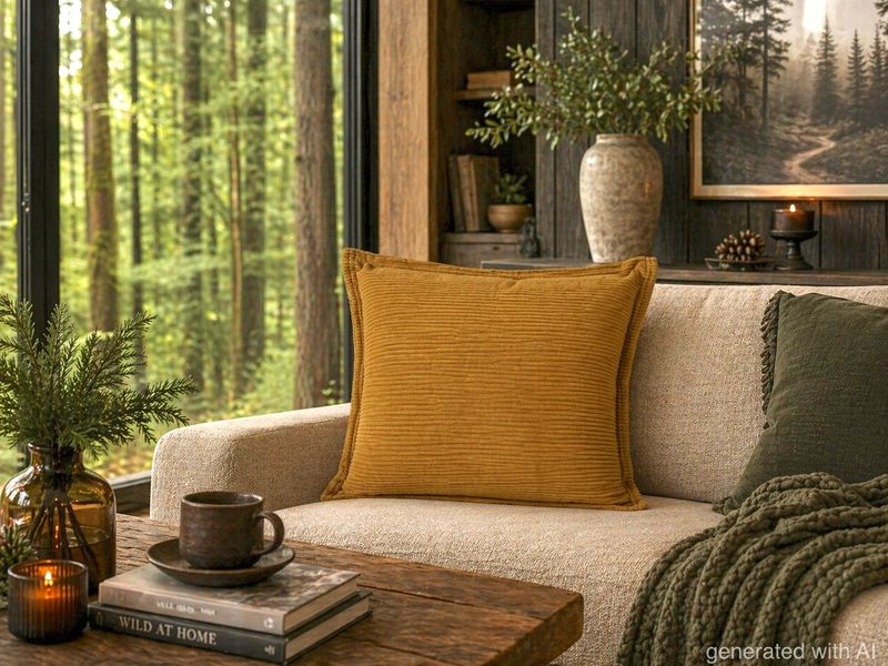 Kissen Dekokissen Couchkissen Braun Polyester Sofakissen 45x45cm 50x30cm