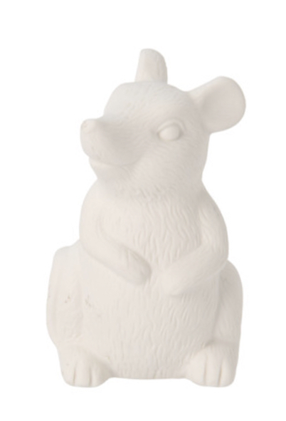 Dekofigur Maus Porzellan Sitzend 8 cm 