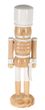 Schwert am Hosenbund Nussknacker Figur Soldat Holz Braun Weiß Tischdeko Weihnachten Deko 25 cm  5