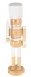 Schwert in der Hand Nussknacker Figur Soldat Holz Braun Weiß Tischdeko Weihnachten Deko 25 cm  4
