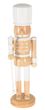 Zeremonienstab Nussknacker Figur Soldat Holz Braun Weiß Tischdeko Weihnachten Deko 25 cm  2