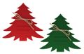 Besteckhalter Tannenbaum Filz Rot Grün 18 cm Weihnachtsbaum Weihnachten Deko 1