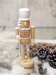 Zeremonienstab Nussknacker Figur Holz Braun Weiß Soldat Tischdeko Weihnachten 13 cm 4