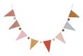 Wimpelgirlande Wanddeko Braun Rot Rosa Grau  5