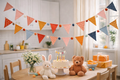 Wimpel Girlande Flaggenleine Wanddeko Kinder Polyester Baumwolle 160cm Deko 3