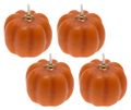 Kürbis Dekokerzen Orange Herbst Tischdeko 4er Set Deko 4 cm 2