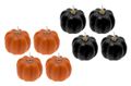 Kürbis Dekokerzen Schwarz Orange Herbst Tischdeko 4er Set Deko 4 cm 1
