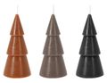 Kerze Weihnachtsbaum Orange Taupe Schwarz Tischdeko Weihnachten Deko 18 cm 1