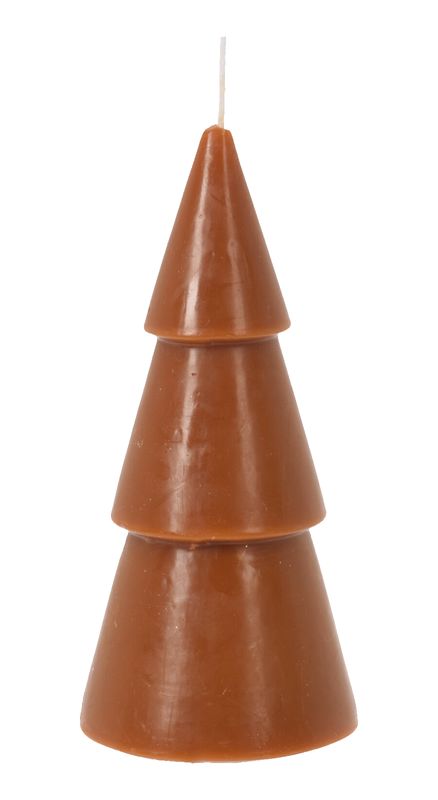 Kerze Weihnachtsbaum Orange Tischdeko Weihnachten Deko 18 cm