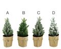 Tannenbaum Deko Kunsttanne Mini im Topf Kunstschnee Glitzer Weihnachtsdeko 17cm 2