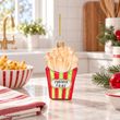Christbaumschmuck Glas Fastfood Pommes Frites Pommestüte zum Aufhängen  2