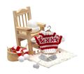 Wichtel Zubehör Schaukelstuhl Decke Korb mit Strickzeug Schal Mütze Pullover Set 8-teilig 1