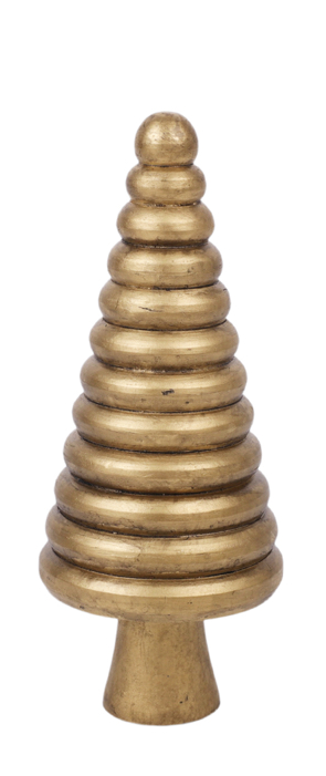 Christbaum Dekofigur Gold gewölbt