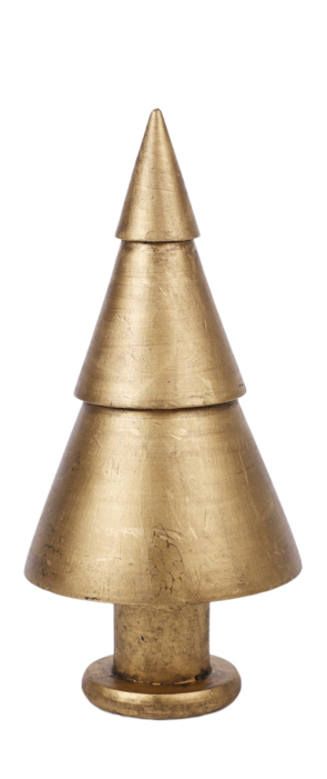 Christbaum Dekofigur Gold Spitz zulaufend 