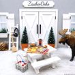 Miniatur-Wichtel Zubehör Set – 8-teiliges Backset, Milchkorb mit Milchflaschen & Apfelkuchen 4