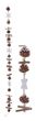 Schneeflocke Pinienzapfen Girlande Weiß Natur Weihnachten 180cm 2