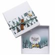 Geldgeschenk Verpackung Weihnachten Geschenk Weiß Tannenwald Elch Gutschein  1