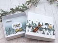 Geldgeschenk Verpackung Weihnachten Geschenk Weiß Tannenwald Elch Gutschein  2