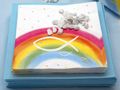 Servietten Kommunion Konfirmation Deko Tischdeko Regenbogen Bunt Fisch SET 20 Personen 5