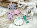 Streudeko Tischdeko  Fische Seestern Seepferd Meerjungfrau Pastell Maritim Beach Party 3