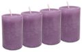 4 Stumpenkerzen Kerzen Flieder Lila Tischdeko Frühling Adventskranz 9cm hoch Ø 6cm 1