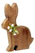 Hase Osterhase Groß Deko Mangoholz Grün Weiß Tischdeko Ostern Frühling 25cm 1