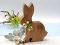 Deko Hase aus Mangoholz mit Schleife - Holz Osterhase Ostern Natur Frühlingsdeko Geschenk 5