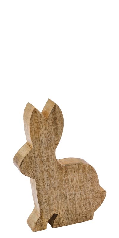 Klein Hase Osterhase Deko Mangoholz Groß oder Klein Tischdeko Ostern Frühling