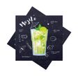 Servietten Mojito Schwarz Sommer Getränk Tischdeko 24 x 24cm 20 Stück 1