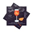 Servietten Aperole Schwarz Sommer Getränk Tischdeko 24 x 24cm 20 Stück 1