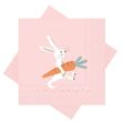 Servietten Rosa Hase mit Karotte Tischdeko Ostern Frühling 33 x 33 cm 20 Stück 1
