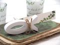 Deko Fisch Holz Weiß Eukalyptus Kommunion Konfirmation Tischdeko Gastgeschenk 5