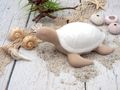 Deko Figur Schildkröte Dekoaufsteller Weiß Sandoptik Wohndekoration Geschenk 4